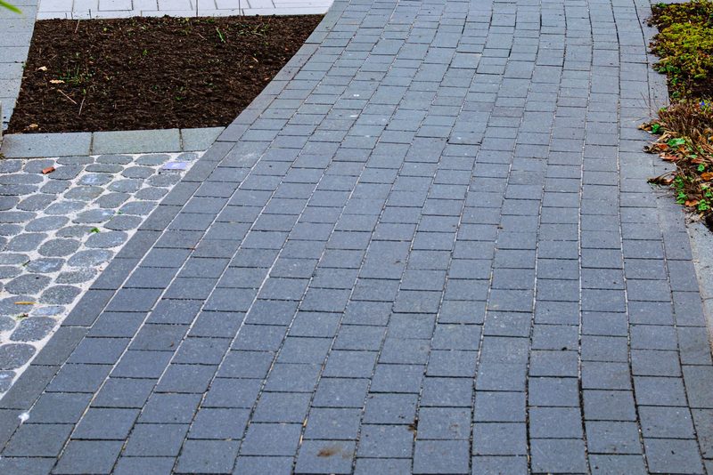 Rekonstrukce dvora – Vysoké Mýto, zámková dlažba Kostka 20×10 cm, stromeček, antracit